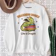 Hoarding Books Like a Dragon Reading Sweatshirt Gifts for Old Women