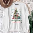 My Holidays Are Booked Christmas Book Lover Librarian Xmas Sweatshirt Gifts for Old Women