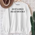 Hot Girls Read Books Confident Reading Bookworm Girl Sweatshirt Gifts for Old Women