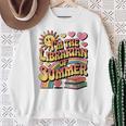 I'm The Librarian Of Summer Groovy Rainbow Retro Book Lover Sweatshirt Gifts for Old Women