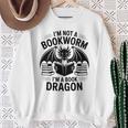 I'm Not a Bookworm I'm a Book Dragon For Fantasy Lovers Premium Tri-Blend Sweatshirt Gifts for Old Women