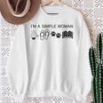 I'm A Simple Woman I Love Coffee Flip Flops Dog Books Sweatshirt Gifts for Old Women