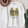 It’s A Good Day To Read A Book – Reading Frog Sweatshirt Gifts for Old Women