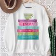 Jane Austen Book Stack Tea Fans Vintage Literary Premium Tri-Blend Sweatshirt Gifts for Old Women