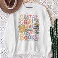 Just a Girl Who Loves Books Bookish Readers Book Lover Girls Sweatshirt Gifts for Old Women