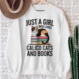 Just A Girl Who Loves Calico Cats And Books Minimal Tee Sweatshirt Gifts for Old Women
