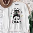 Just A Girl Who Loves Reading Hair Bun For Book Lover Sweatshirt Gifts for Old Women
