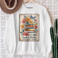 Just A Mom Who Loves Books Vintage Bookish Reader Sweatshirt Gifts for Old Women