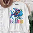 Kids Be Kind Rainbow Scale Fish Teacher Reading Book Toddler Sweatshirt Gifts for Old Women Kids Be Kind Rainbow Scale Fish Teacher Reading Book Toddler Sweatshirt Gifts for Old Women