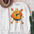 Letter G Initial Comic Book Vintage Matching Family Fun Sweatshirt Gifts for Old Women