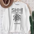 The Librarian Is Here Library Book Reading Books Bibliophile Sweatshirt Gifts for Old Women