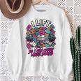 I Lift So I Can Carry More Books Reader Weightlifting Premium Tri-Blend Sweatshirt Gifts for Old Women