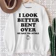 I Look Better Bent Over Book See Back For Details Peach Butt Sweatshirt Gifts for Old Women I Look Better Bent Over Book See Back For Details Peach Butt Sweatshirt Gifts for Old Women
