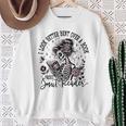 I Look Better Bent Over A Book Smut Reader Skeleton Women Sweatshirt Gifts for Old Women