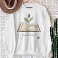Lost In Stories Aesthetic Book And Growing Plant Tee Sweatshirt Gifts for Old Women