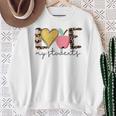 Love My Students Book Pencil Apple Back To School Sweatshirt Gifts for Old Women Love My Students Book Pencil Apple Back To School Sweatshirt Gifts for Old Women