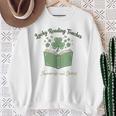 Lucky Reading Teacher Shamrocks And Stories Book Women Men Sweatshirt Gifts for Old Women Lucky Reading Teacher Shamrocks And Stories Book Women Men Sweatshirt Gifts for Old Women