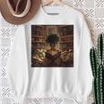 Melanin Afro Women Educated Reading Book History Comfort Colors Crop Top Sweatshirt Gifts for Old Women