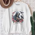 Morally Grey Book Club Gothic Skeleton And Raven Vintage Premium Tri-Blend Sweatshirt Gifts for Old Women