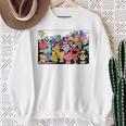 Mr Men Little Miss Retro Colourful Comic Book Scene Sweatshirt Gifts for Old Women