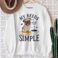 My Needs Are Simple Pug Dog Book Coffee Lover Sweatshirt Gifts for Old Women My Needs Are Simple Pug Dog Book Coffee Lover Sweatshirt Gifts for Old Women