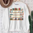 I Have No Shelf Control Book Lover Bookshelf Sweatshirt Gifts for Old Women