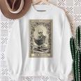 Occult Reader Tarot Card Book Lover Skeleton Reading Sweatshirt Gifts for Old Women