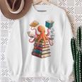 Octopus Book Reading Book Reader Ocean Octopus Premium Tri-Blend Sweatshirt Gifts for Old Women