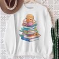 Octopus Reading Bookworm Book Reading Octopus Lover Sweatshirt Gifts for Old Women