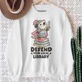 Opossum Book Lover Meme Kawaii Sarcastic Humor Women Sweatshirt Gifts for Old Women