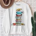 Panda Bear Loves Reading Illustration For A Book Nerd Sweatshirt Gifts for Old Women