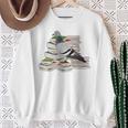 Pigeon Birds And Books Reading Bird Watching Bookworm Sweatshirt Gifts for Old Women