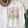 Plant A Seed Read Library Summer Reading 2026 Floral Book Sweatshirt Gifts for Old Women