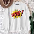 POW Comic Book Cartoon Pop Art Raglan Baseball Tee Sweatshirt Gifts for Old Women