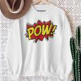 POW Comic Book Font Action Hero BAM BANG BOOM POW Sweatshirt Gifts for Old Women POW Comic Book Font Action Hero BAM BANG BOOM POW Sweatshirt Gifts for Old Women