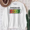 Powered By Books Bookworm Librarian Reading Sweatshirt Gifts for Old Women