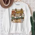 Protein And Proverbs Protein Workout Book Lover Retro Sweatshirt Gifts for Old Women