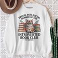 Proud Introverted Book Club Anti Social Reader Pet Cat Sweatshirt Gifts for Old Women