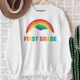 Rainbow Colors First Grade Squad Reading Book Graphic Sweatshirt Gifts for Old Women Rainbow Colors First Grade Squad Reading Book Graphic Sweatshirt Gifts for Old Women