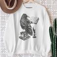 Raven Crow Reading a Magic Book Wizard Animal Bird Reader Sweatshirt Gifts for Old Women