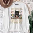 There Was A Woman Who Really Loved Books And Yarn Crocheting Sweatshirt Gifts for Old Women