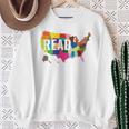 Read America Shirt United States Read Books Sweatshirt Gifts for Old Women