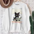 Read Banned Books Drink Coffee Fight Evil Cat Free Speech Sweatshirt Gifts for Old Women