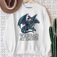 We Read At Dawn Frog Riding Dragon Book Lover Art Comfort Colors Crop Top Sweatshirt Gifts for Old Women