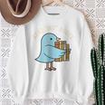Read Mo Books Cute Bird Reading Kids Book Lover Sweatshirt Gifts for Old Women