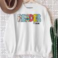 Reader I Am Bookworm Librarian I Heart Read Book Lover Sweatshirt Gifts for Old Women