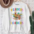 Readers Are Leaders Book Lover Reading Mom Premium Tri-Blend Sweatshirt Gifts for Old Women