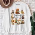 Reading Book Lover Bookish Camping Read With The Locals Sweatshirt Gifts for Old Women