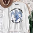 Reading Easily Distracted By Dragons & Books Lover Bookworm Sweatshirt Gifts for Old Women Reading Easily Distracted By Dragons & Books Lover Bookworm Sweatshirt Gifts for Old Women