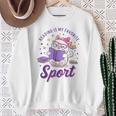 Reading Is My Favorite Sport Saying Quote Book Lovers Sweatshirt Gifts for Old Women